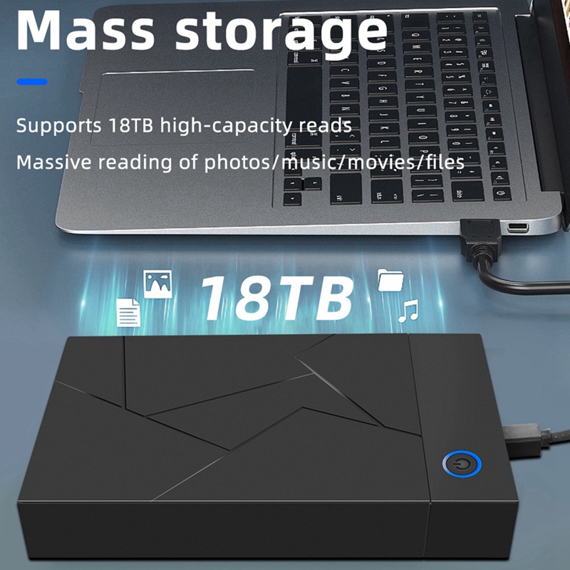 3.5 Inch HDD Enclosure USB 3.0 to SATA Hard Drive Case SSD Enclosure External Solid State Hard Drive Disk Box