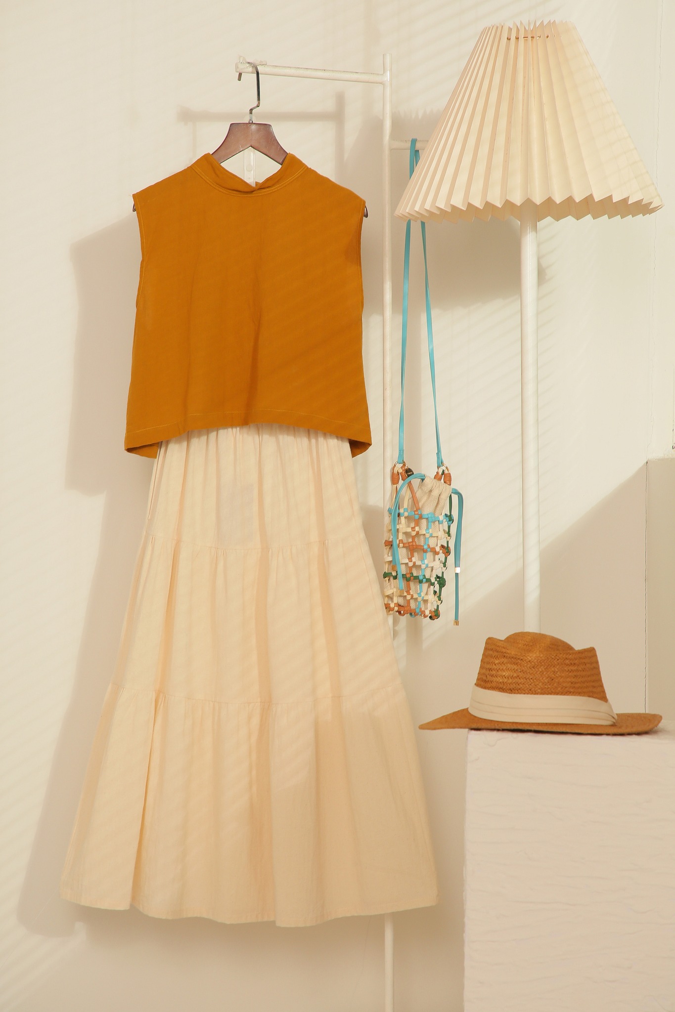 MORI - Chân váy xòe linen