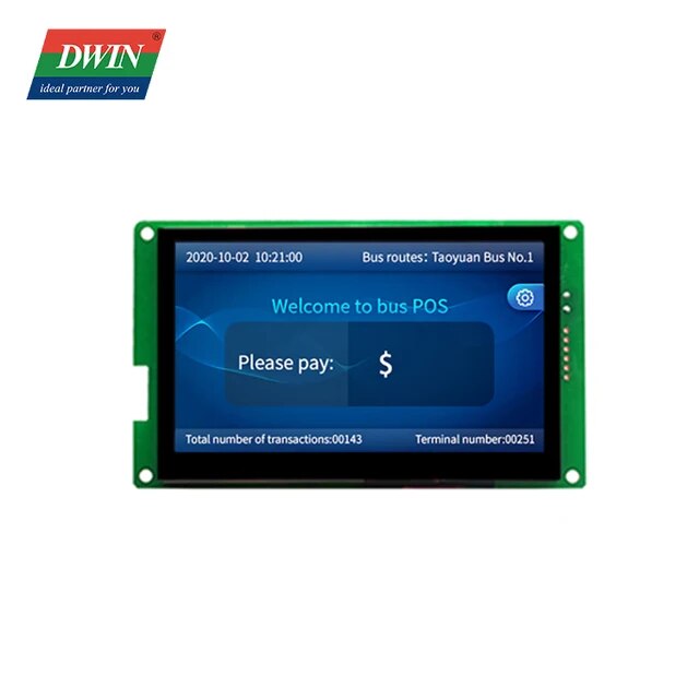 Dwin 4.3 inch 480x272 tft lcd display hmi touch screen smart display hmi screen