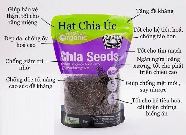 Hạt Chia Úc Absolute Organic Hữu Cơ