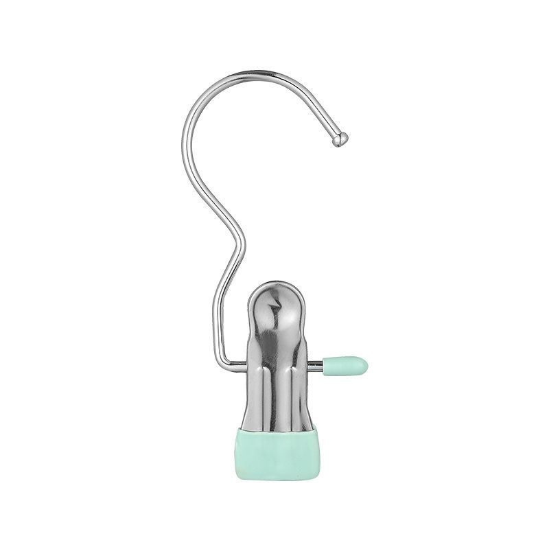 Non-marking hook, clothes clip, multifunctional single hook jacket clip, hat socks, windproof pants clip, with hook, drying clip