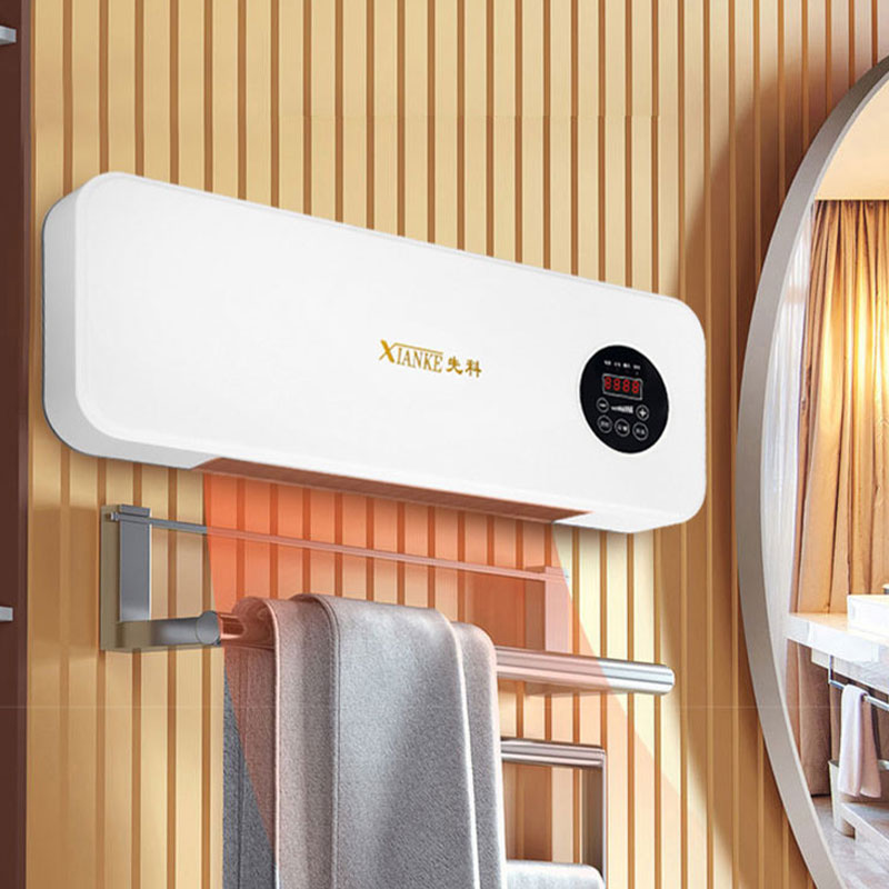 XiaoZhubangchu Household remote control wall-mounted heater, one-second hot and cold heating dual-use warm air wall-mounted mobile small air conditioner