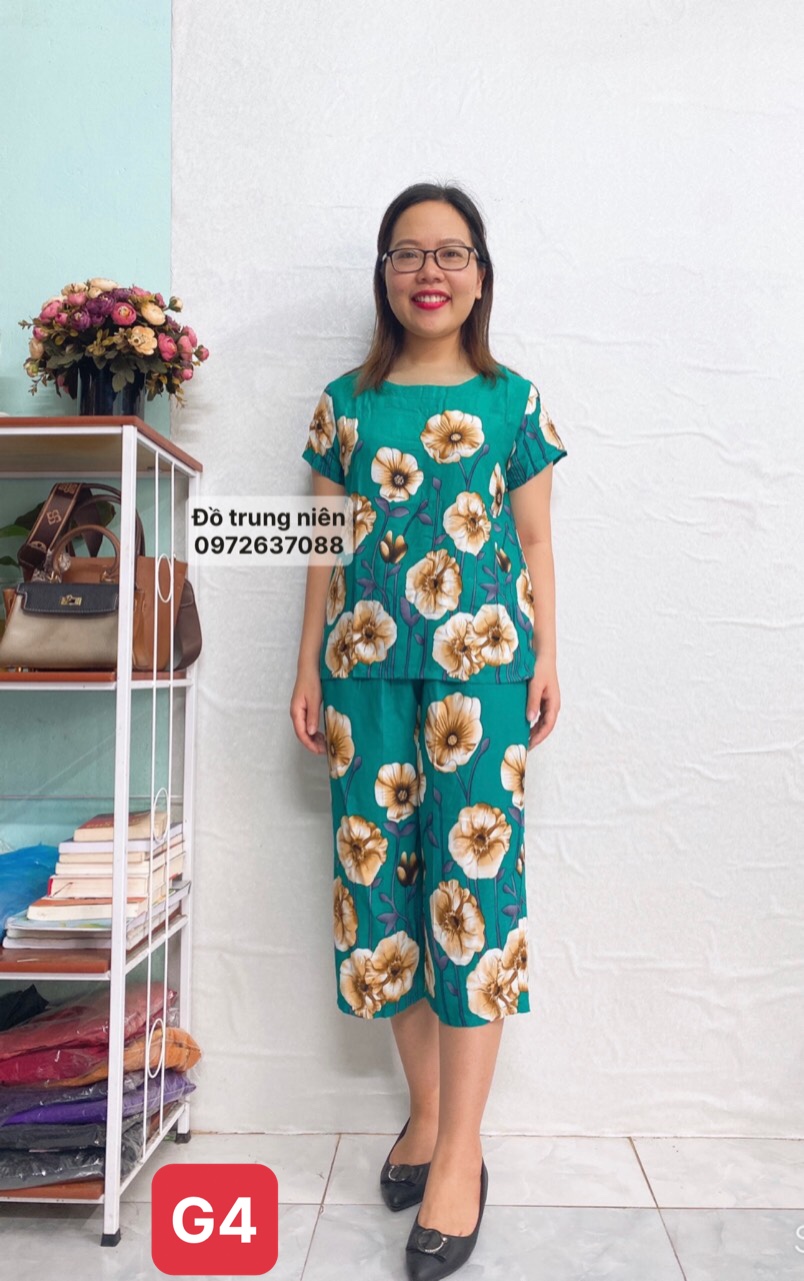 Hoàn tiền 15% - bộ lanh trung niên bộ lanh lụa cho mẹ cho bà