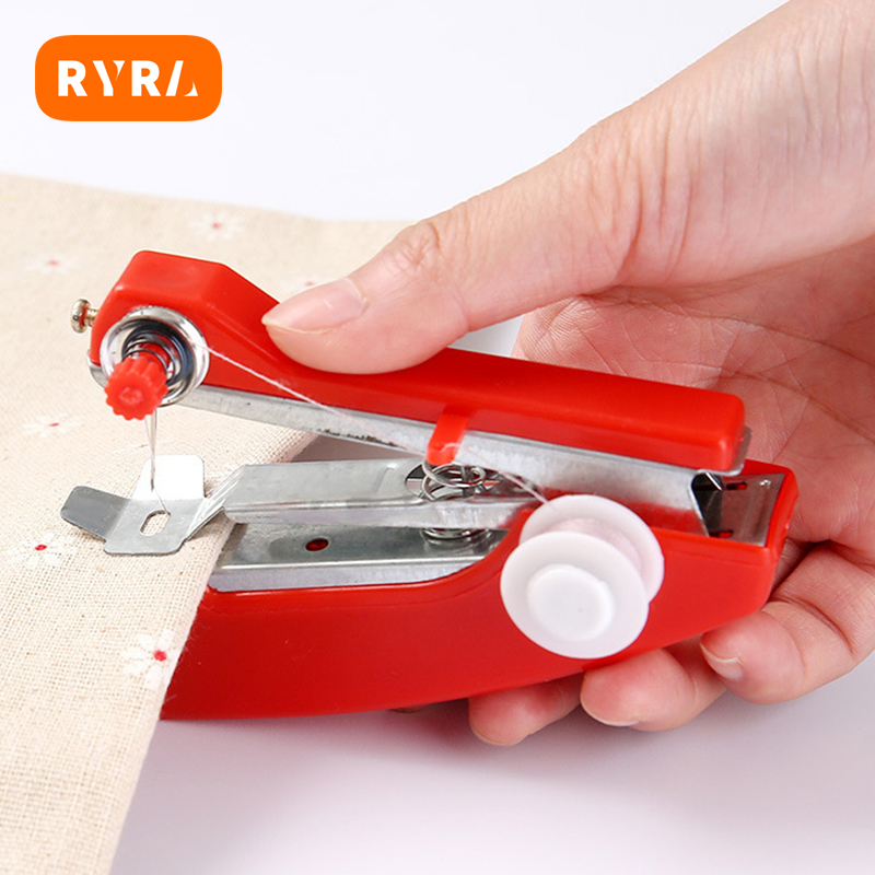 1pc Portable Mini Manual Sewing Machine Simple Operation Sewing Tools Sewing Cloth Fabric Handy Needlework Tool LYQ.