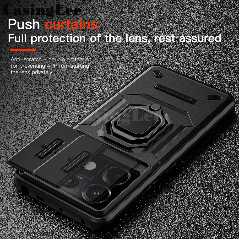 For Xiaomi Poco X6 NEO case Armor Ring Case Cover adsorb Car Holder Shockproof Camera Protection For Xiaomi Poco X6 NEO Back Cover Phone cases. 