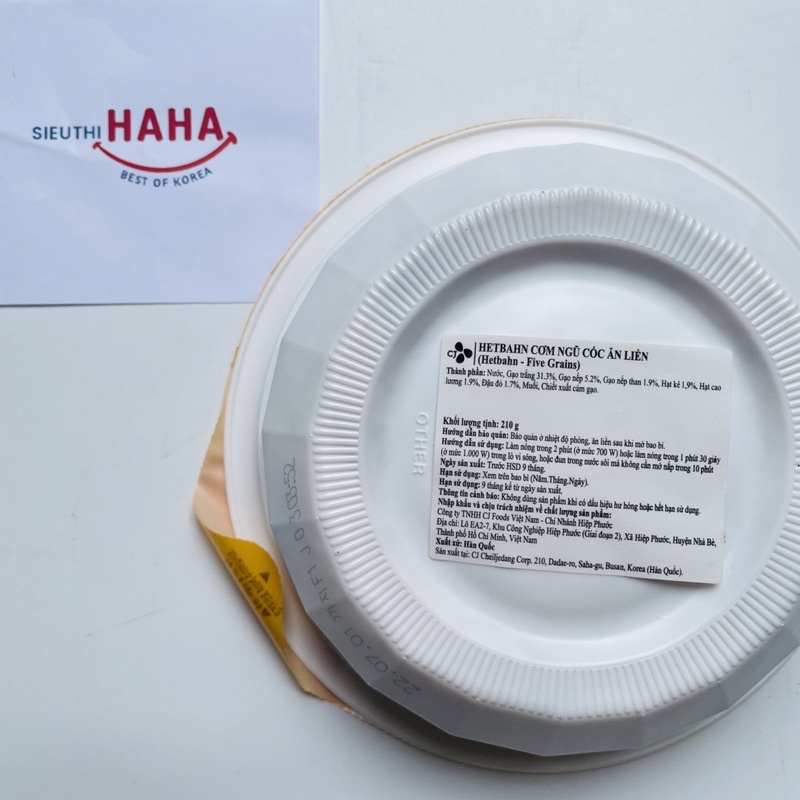 Cơm ngũ cốc hàn quốc ăn liền CJ Hetbahn 210g