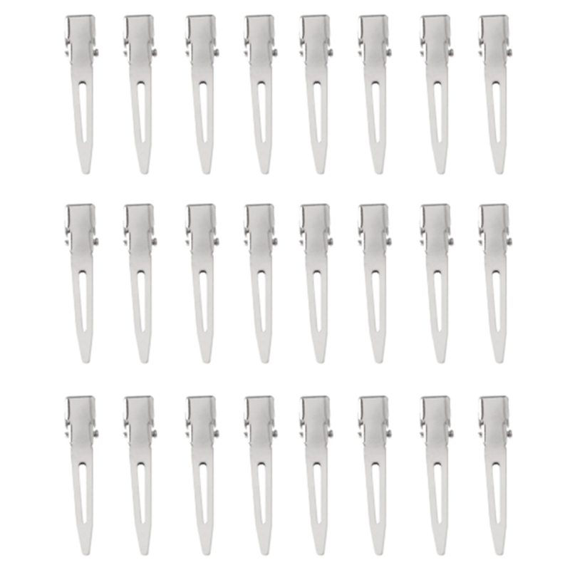 【COOL】 24Pcs Single Curl Duckbill Clips Sectioning Alligator Hairpins