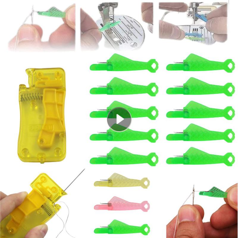 Automatic Needle Threader DIY Tool Home Hand Sewing Machine Device Thread Auto Needle Cross Stitch Sewing Accessories.