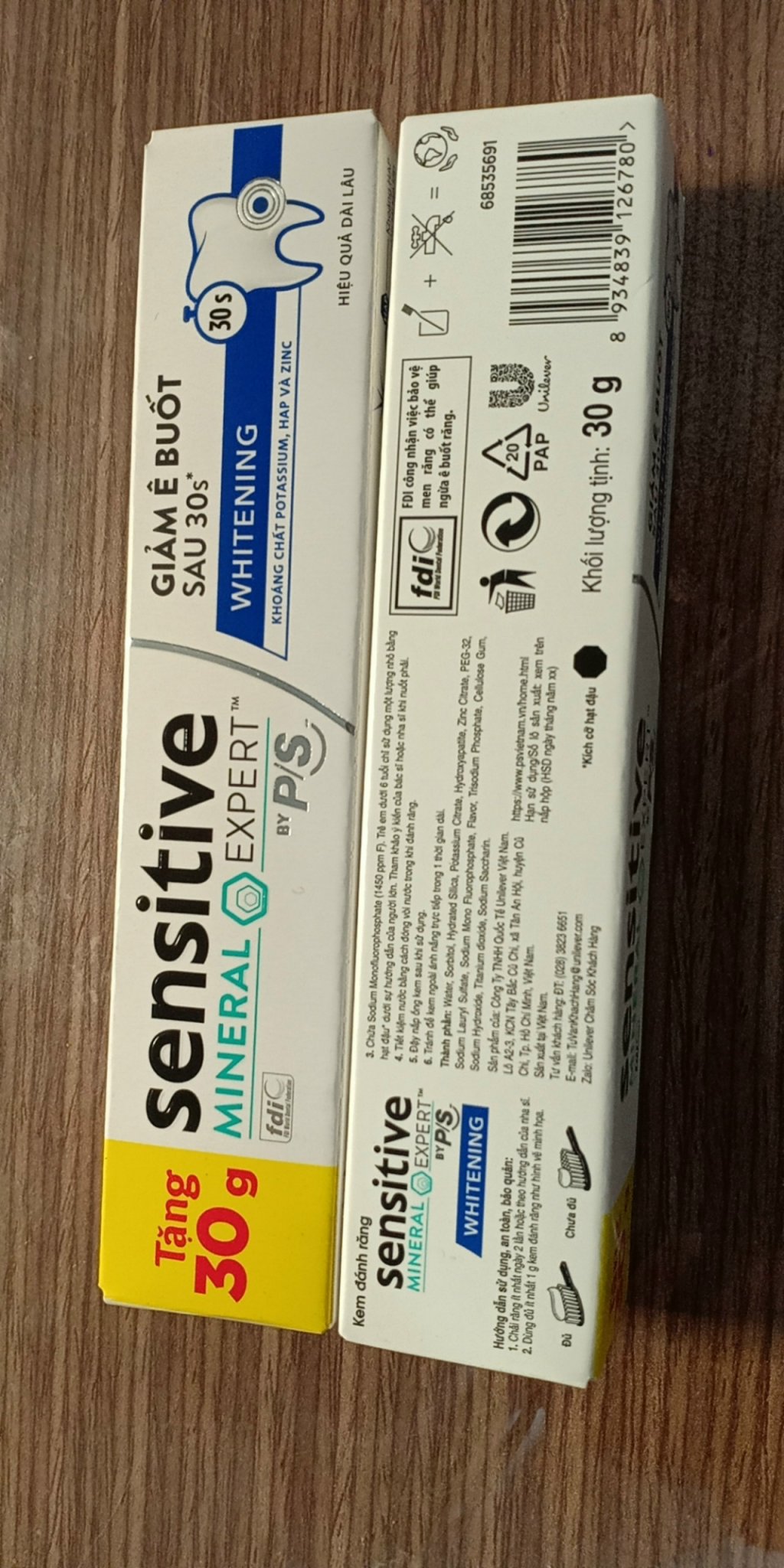 Kem đánh răng P/S 30g Sensitive chống ê buốt