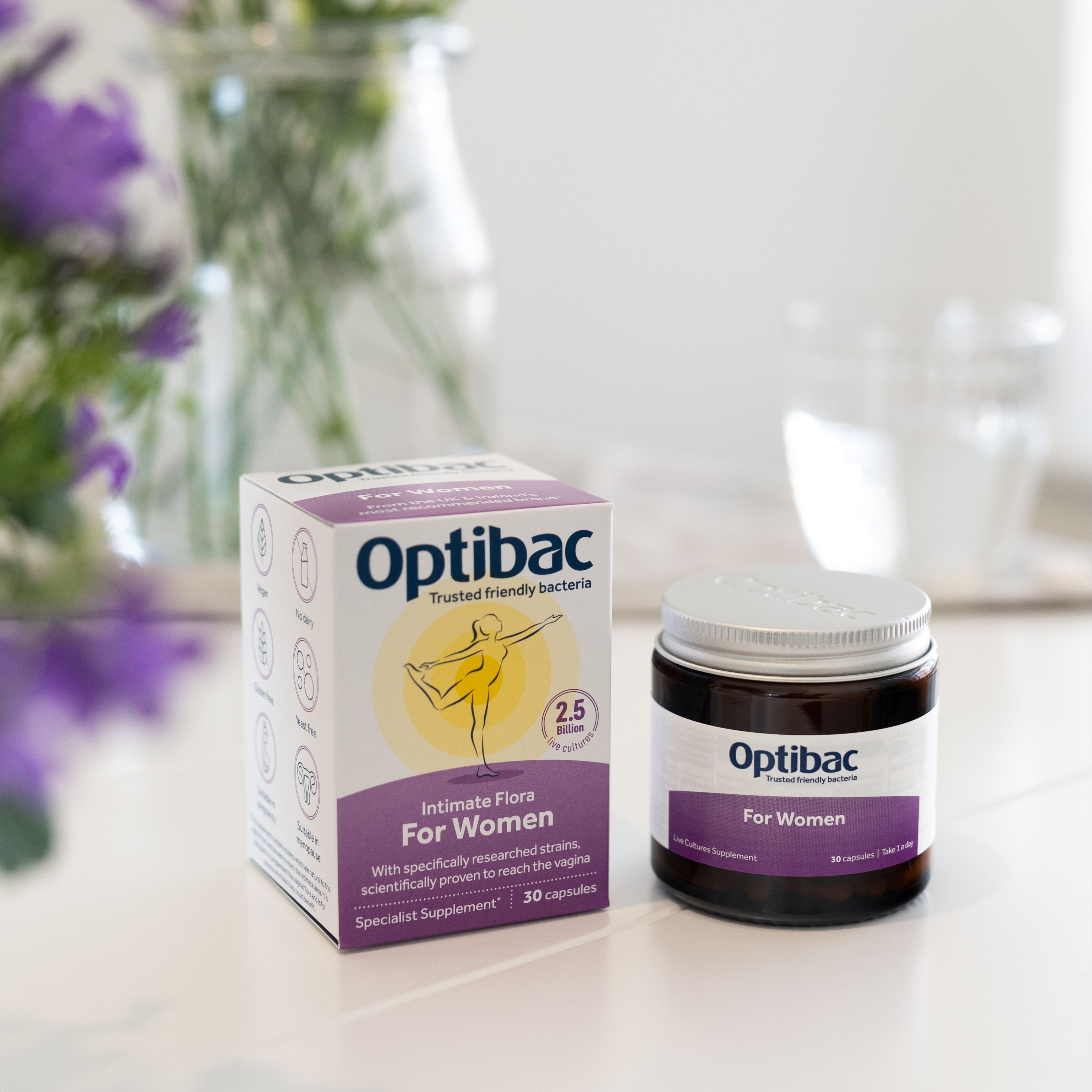 Men vi sinh dành cho phụ nữ OptiBac Probiotics For Women ngăn ngừa viêm nhiễm vùng kín - Hàng chính...