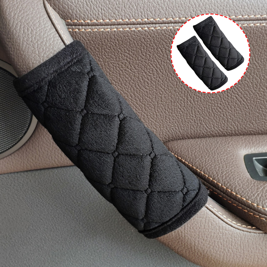 Car Interior Door Handle Cover Soft Plush Armrest Handle Protector Internal Auto Door Handrail Covers Car Roof Holder Protection