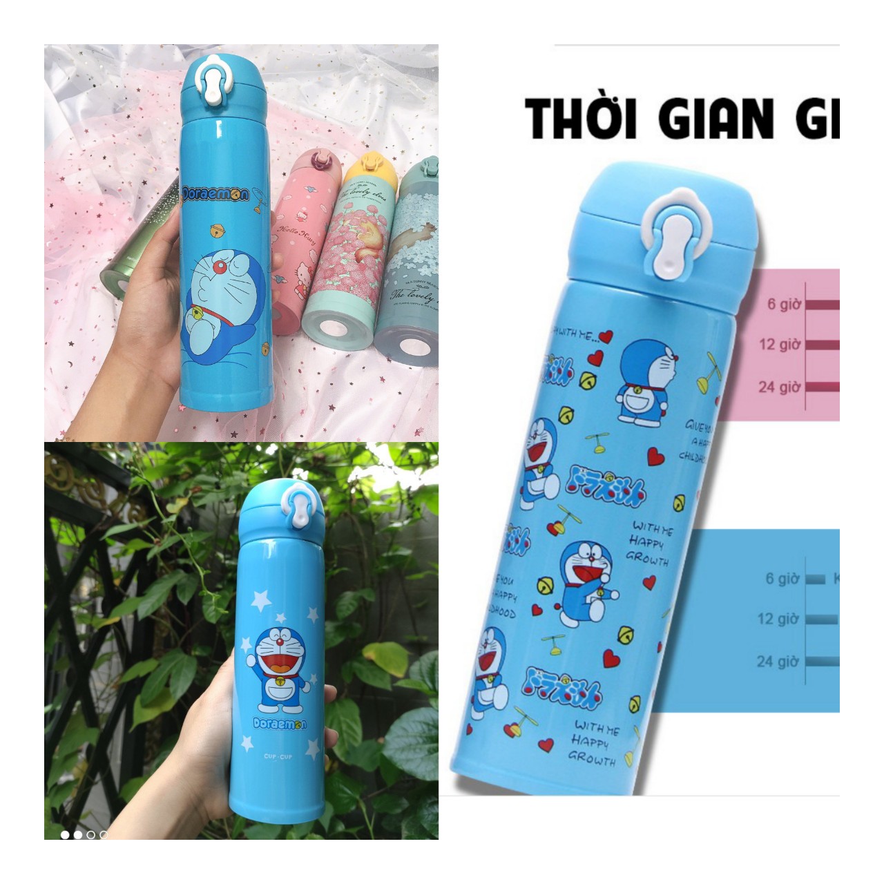 bình giữ nhiệt doremon 500ml