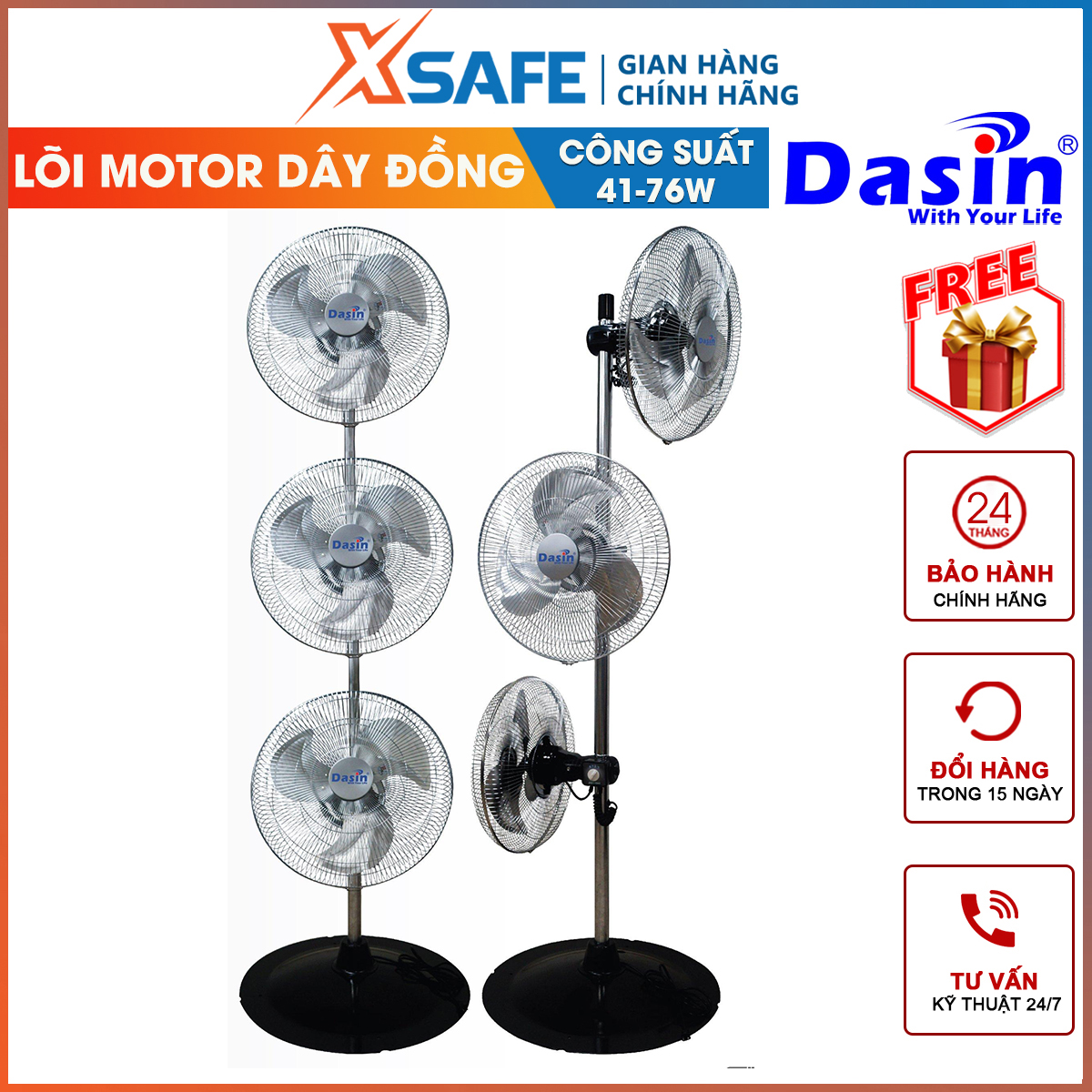 Stand Fan 3 head dasin power: 41W-76W, two color: black, silver,-material: aluminum, fan type: stand fan industrial-genuine-xsafe