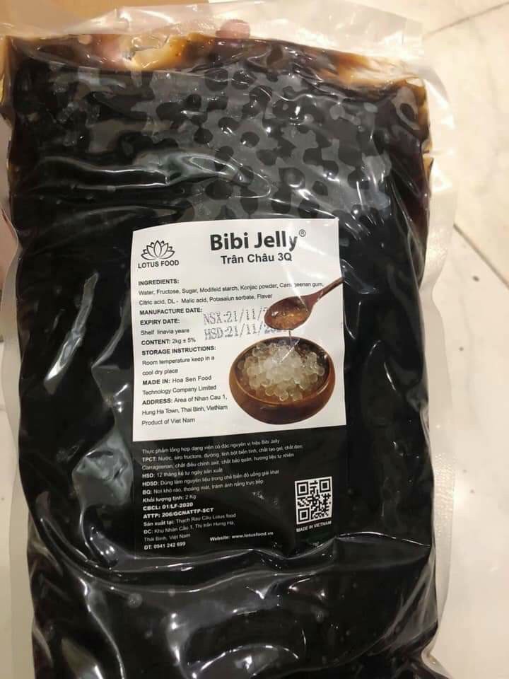 Trân châu trắng/ trân châu caramel 3q bibi jelly