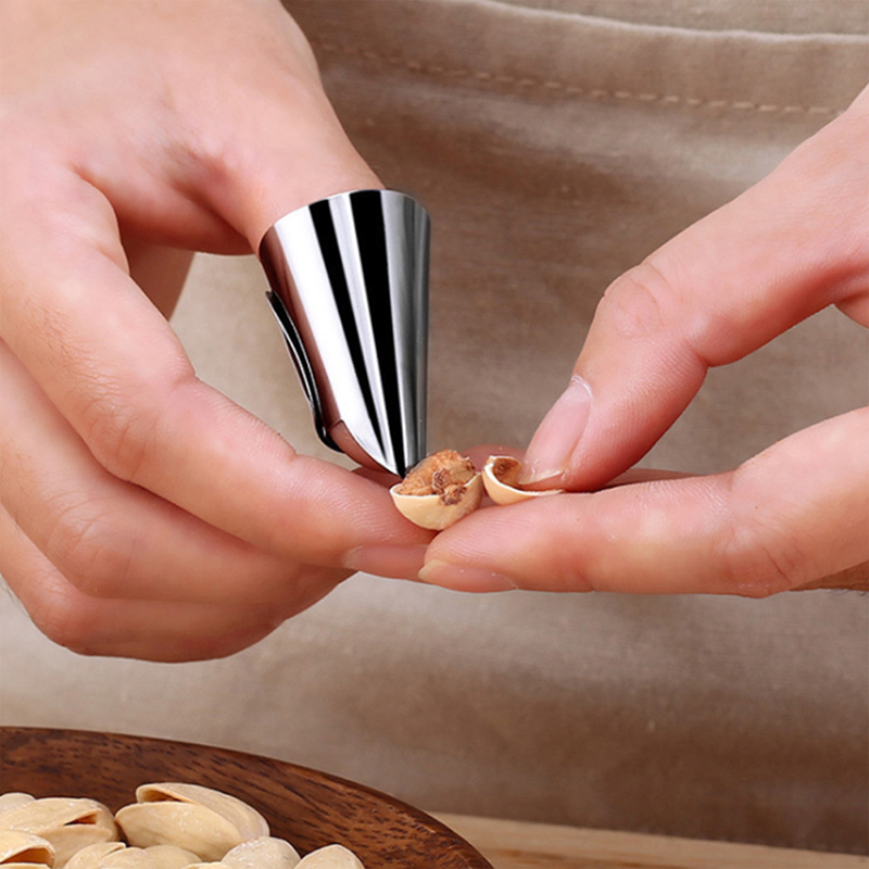 【Tinmou】🌟🌟【Hot Sale】🎈 5Pcs Stainless Steel Finger Protector Fruit Beans Garlic Peeler Kitchen Tools