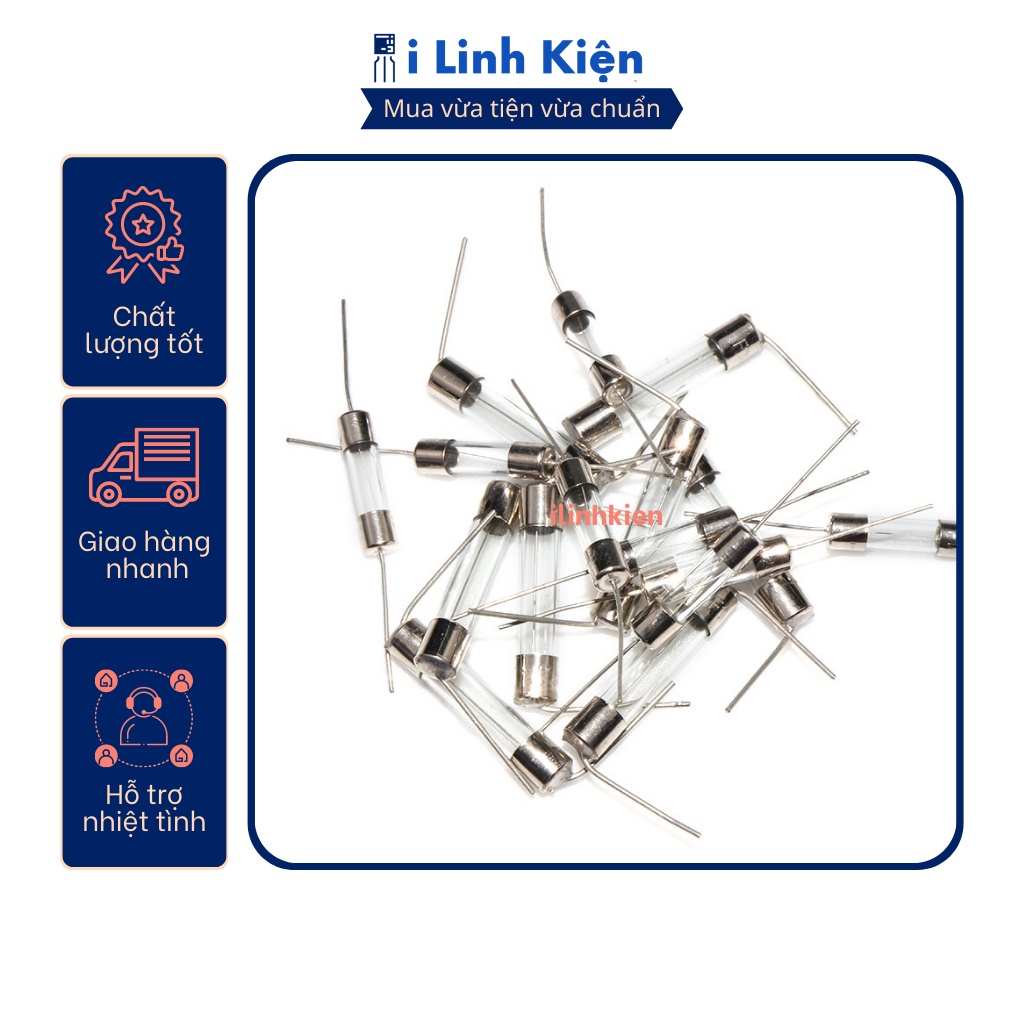 Cầu chì bếp từ 10A/15A/20A 5x20mm.