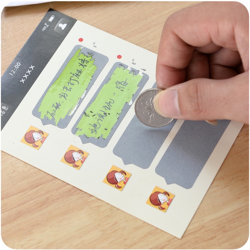 Sáng Tạo diolog Wechat thẻ cào lễ hội thiệp chúc mừng phước lành có thể ghi