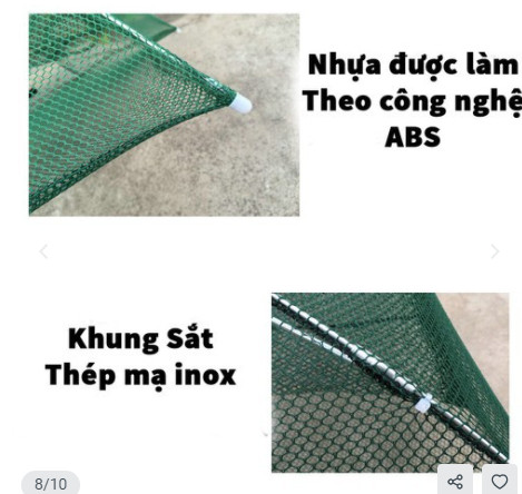 Combo 2 Lồng Bát Quái Tặng 2 Gói Mồi, Lồng Bắt Cá Tôm Lươn Trạch -