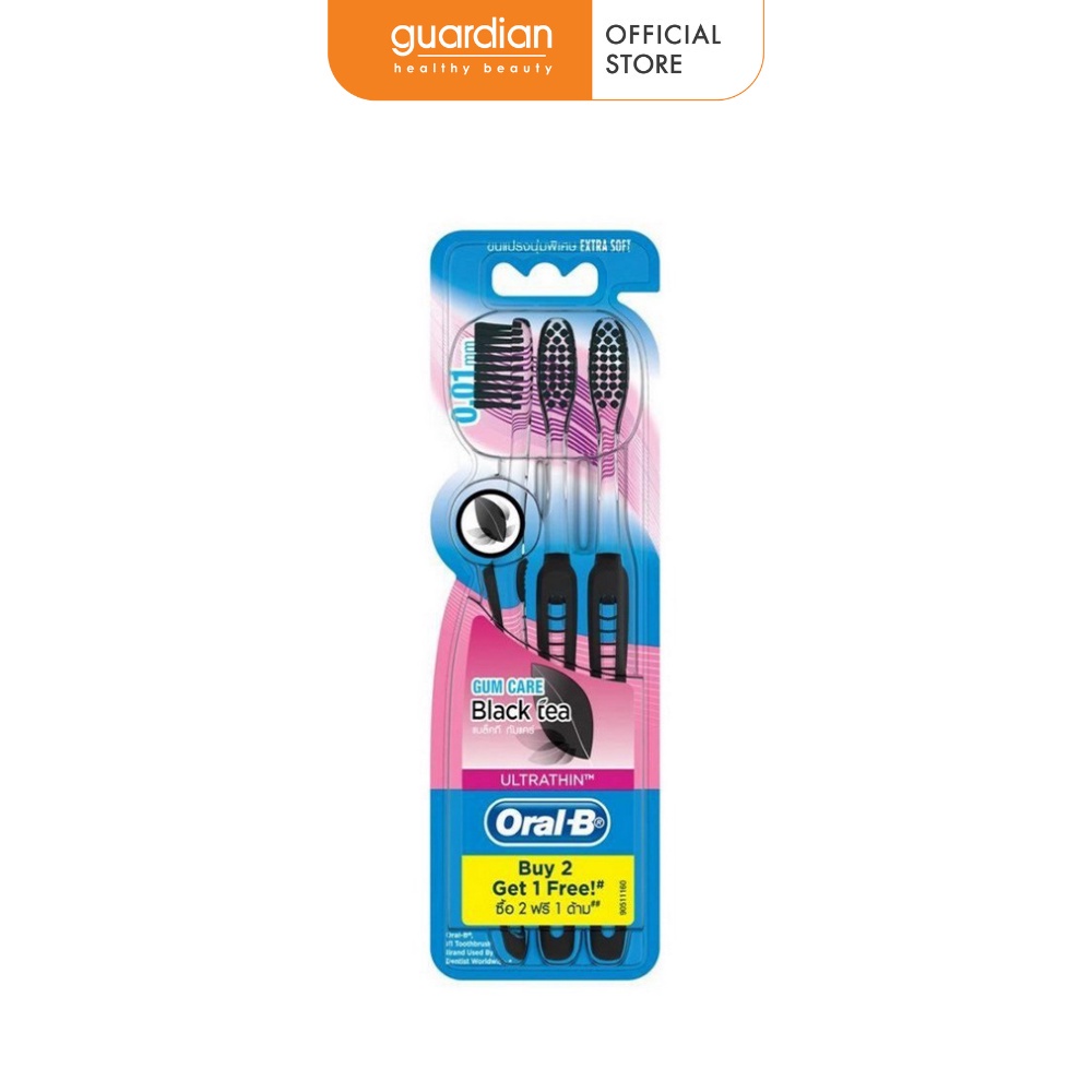 Bàn chải đánh răng tinh chất trà đen oral-b vỉ 3 cây