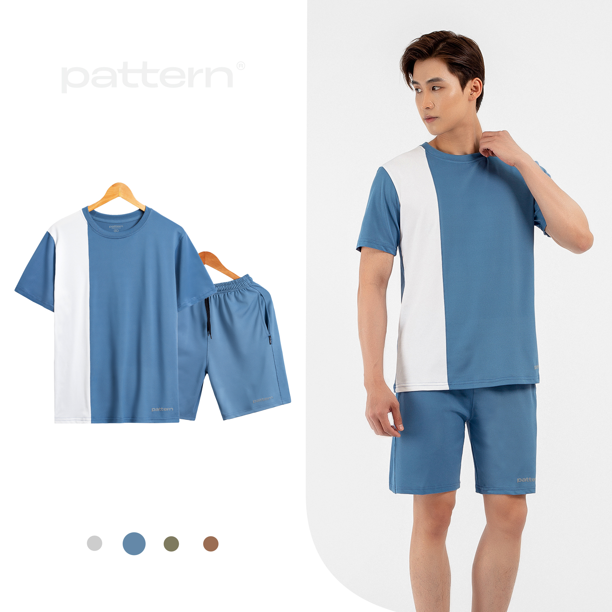 Bộ quần áo nam PATTERN THE 1992 cao cấp phối sọc dọc