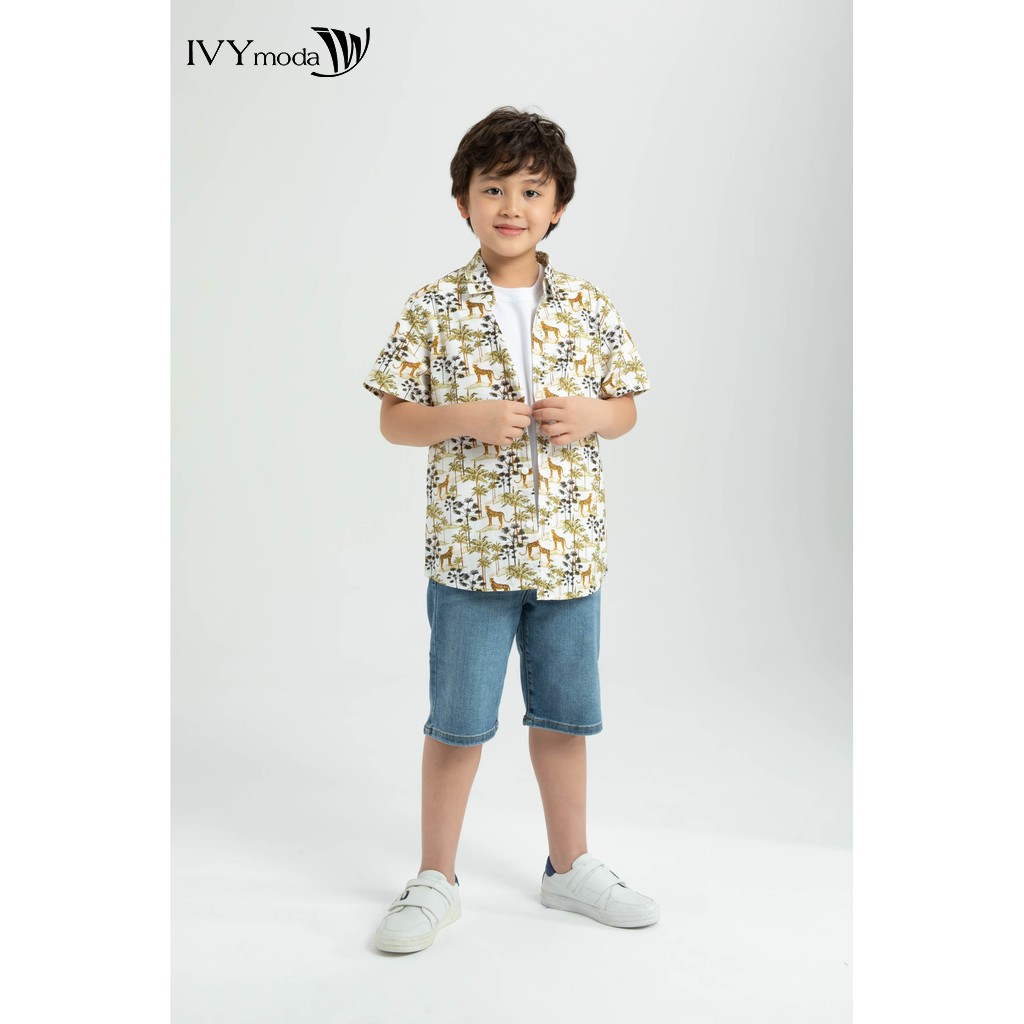 Áo bé trai họa tiết IVY moda MS 16K1209