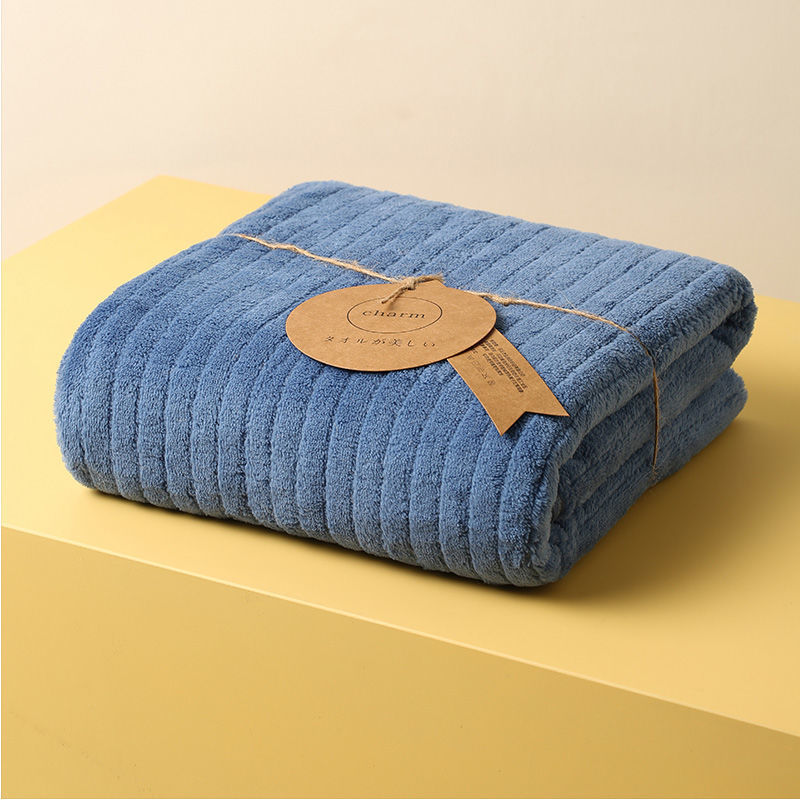 Coral velvet bath towel autumn and winter microfiber tube top for adults soft, absorbent and lint-free soft