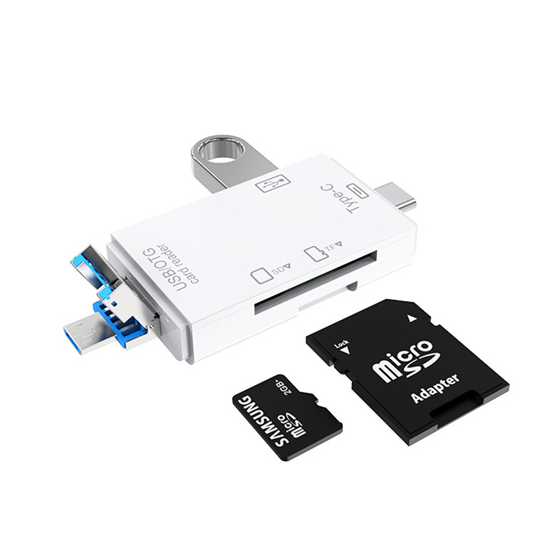 Đa chức năng 3 trong 1 đầu đọc thẻ TF SD U đĩa điện thoại di động máy ảnh Type-C OTG phổ mở rộng đầu đọc thẻ