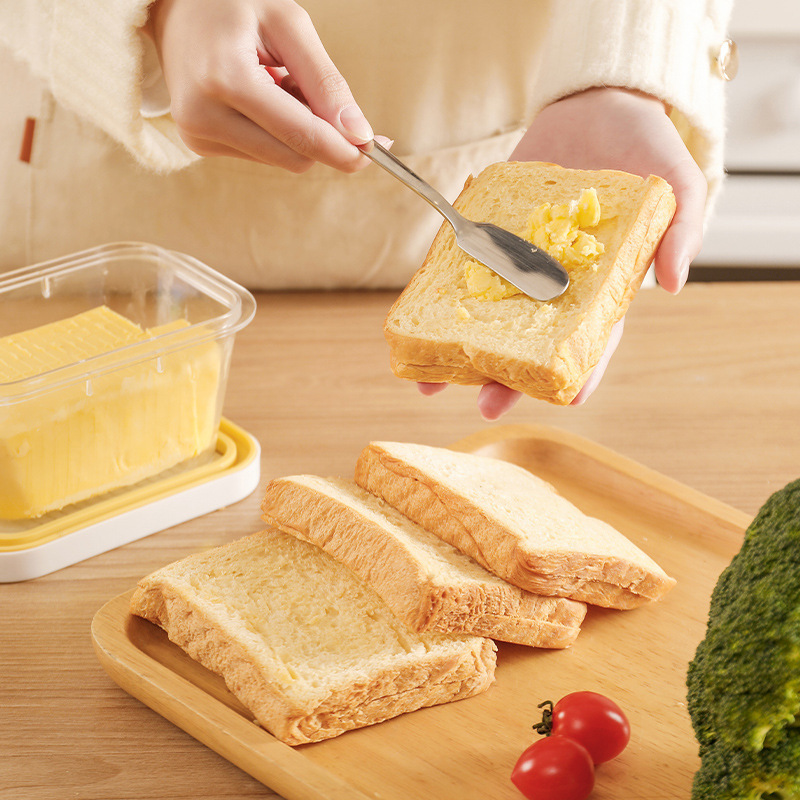 Fridge Cheese Storage Rectangular Plastic Container Lid-covered Storage Container Rectangular Cheese Keeper Plastic Butter Box
