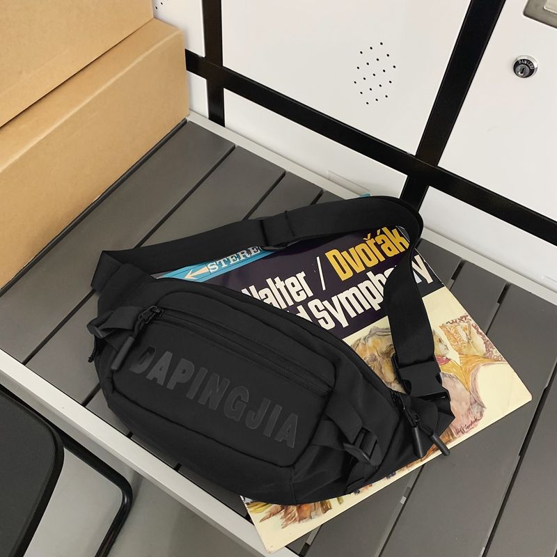 Crossbody bag, men's trendy brand, simple chest bag, men's backpack, trendy shoulder bag, student versatile shoulder bag, waist bag