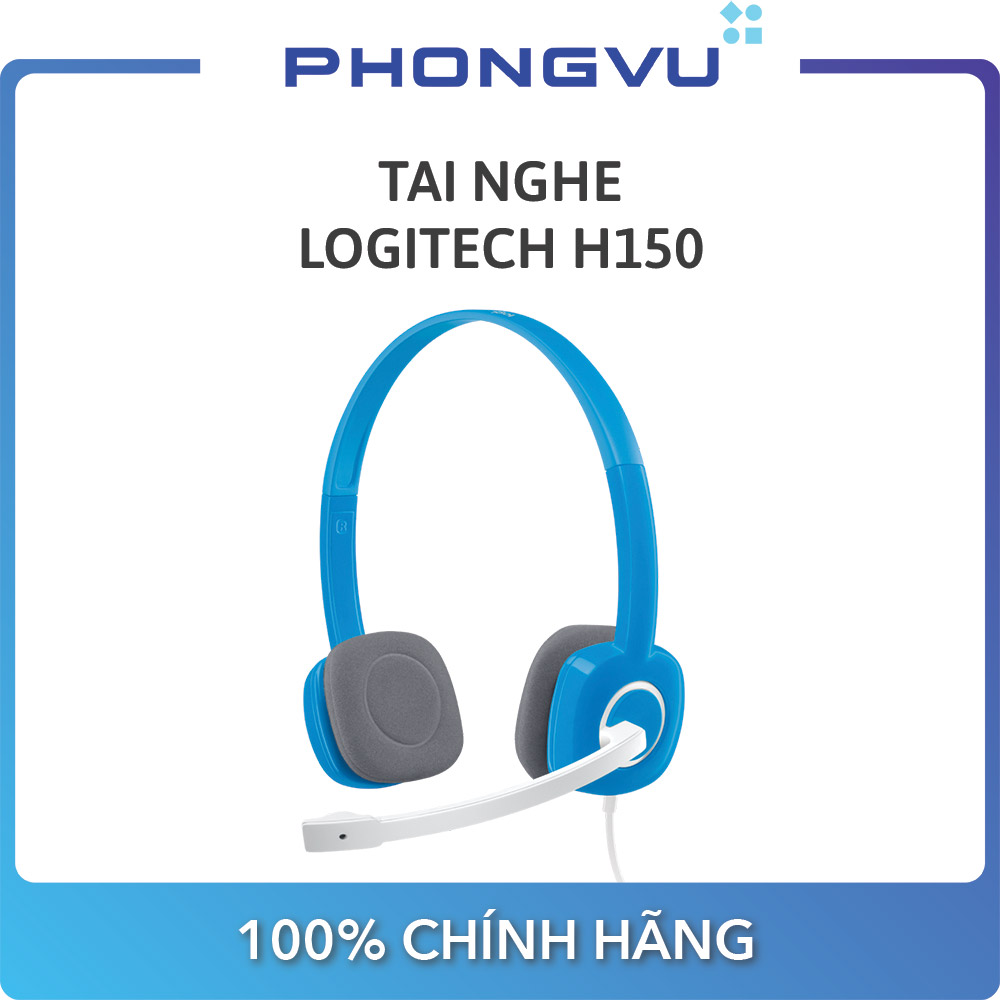 Tai nghe Logitech H150 (Trắng/Xanh) - Bảo hành 24 tháng
