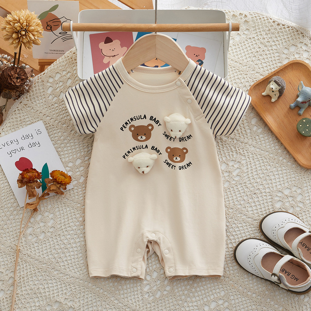 Baby Bodysuit Summer Clothes Newborn Short Sleeve Baby Summer Onesie Summer Clothes Bodysuit Jumpsuit