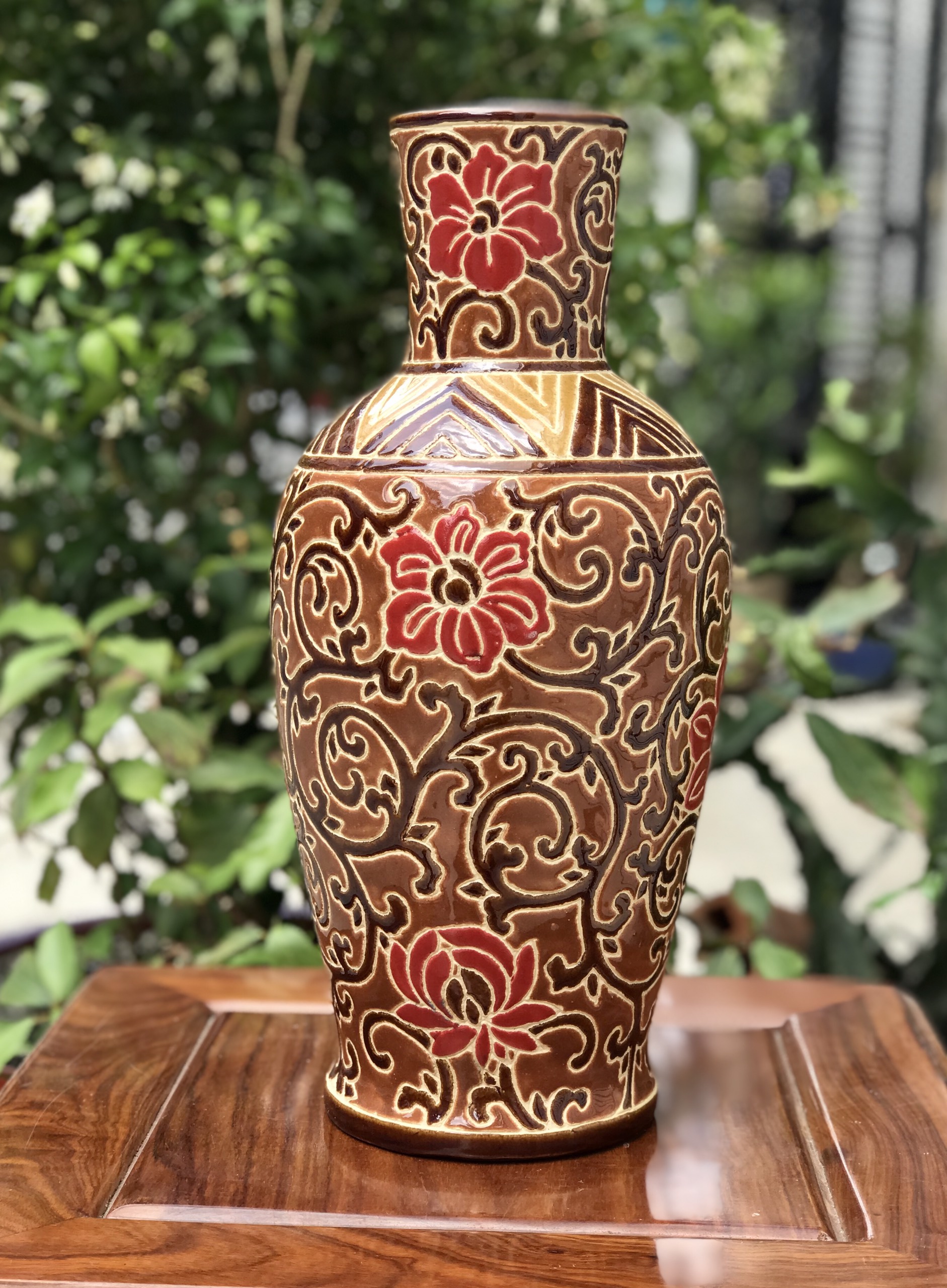 Bình hoa dây lá cam HN gốm sứ Nam bộ