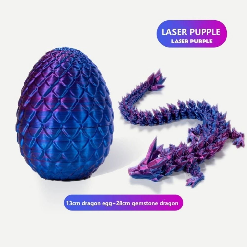 BEIBEI 3D Printed 3D Printed Crystal Dragon Dragon Egg Crystal 3D ...