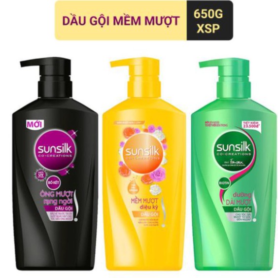 (HOT LIKE) Dầu gội SUNSILK 650g hoặc dầu xả