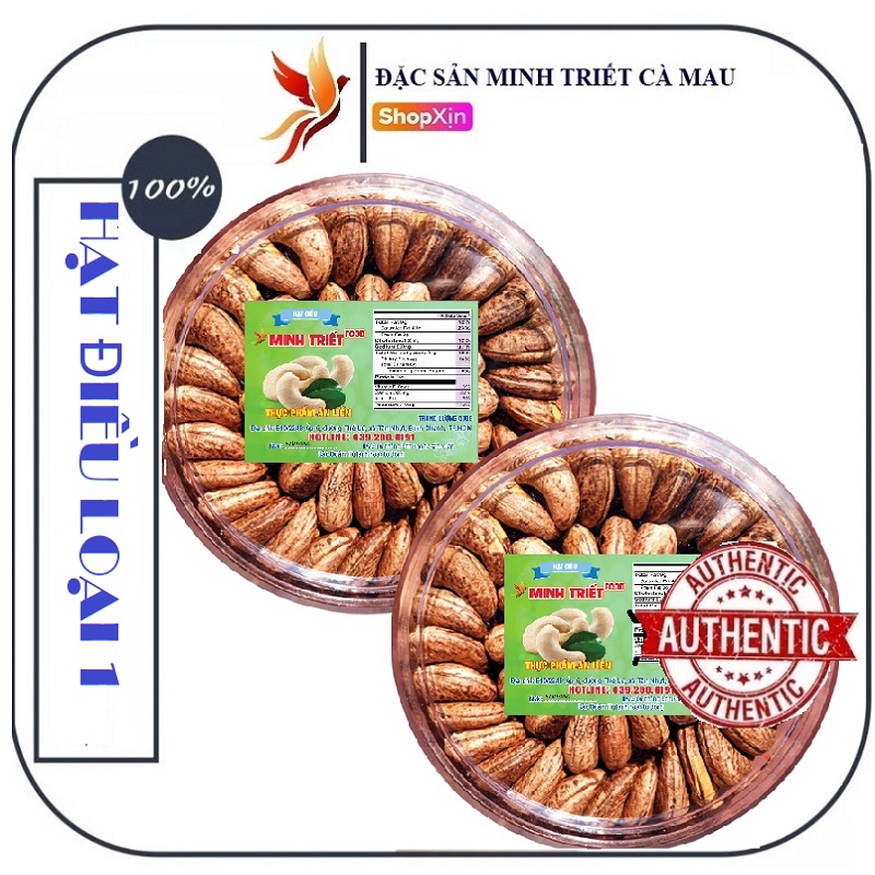 [Hàng Loại 1 Đặc Biệt]   Hạt điều A++ Cồ Bình Phước rang -mỗi hộp 500gr