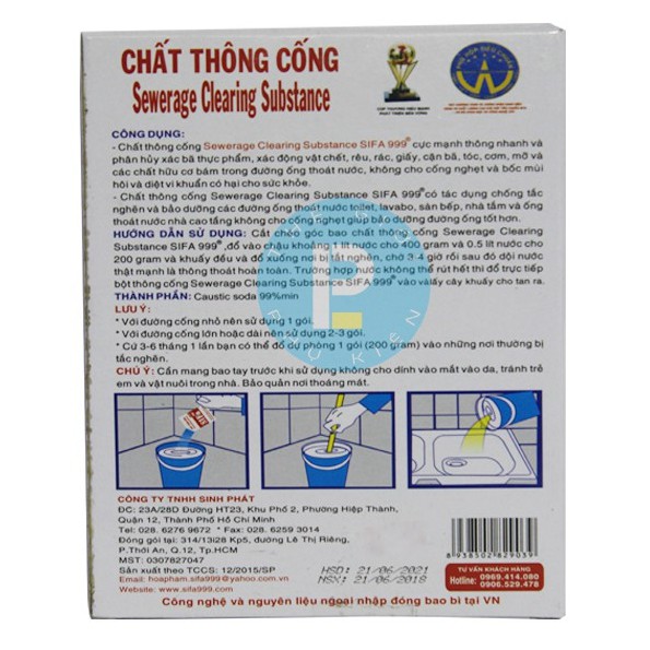 Bột Thông Tắc Cống Sifa Siêu Mạnh 200g