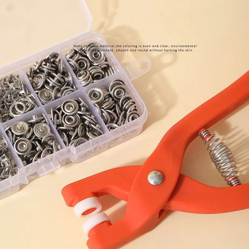 【Exclusive Online Deals】 Sets Snap Fasteners Kit Tool Metal Snap Buttons Rings with Fastener Pliers Press.