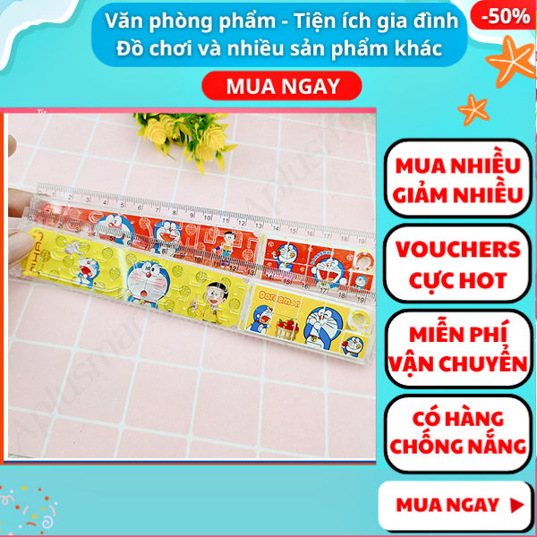 Combo 2 cây thước bi , dụng cụ học tập ,dụng cụ học sinh ,Thước kẻ ,Thước đo , đồ dùng học tập, Aplusmart