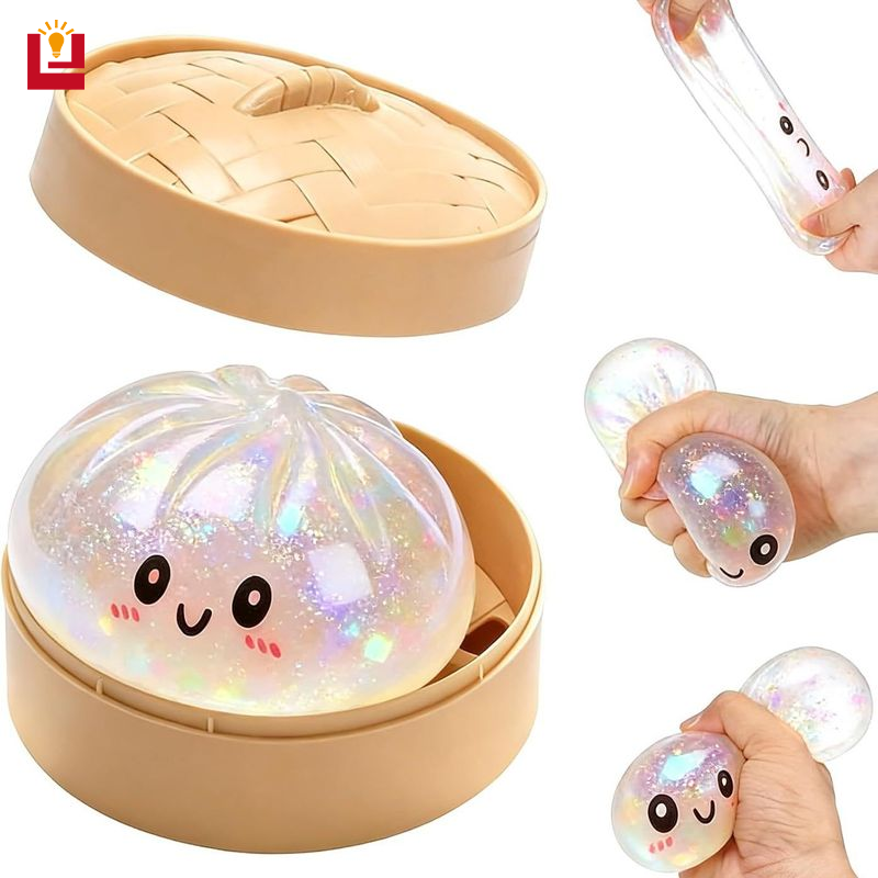 Đồ chơi squishy Baozi Galaxy dễ thương trong rổ hấp-Mềm mại, giảm căng thẳng, đàn hồi chậm dành cho trẻ em và người lớn