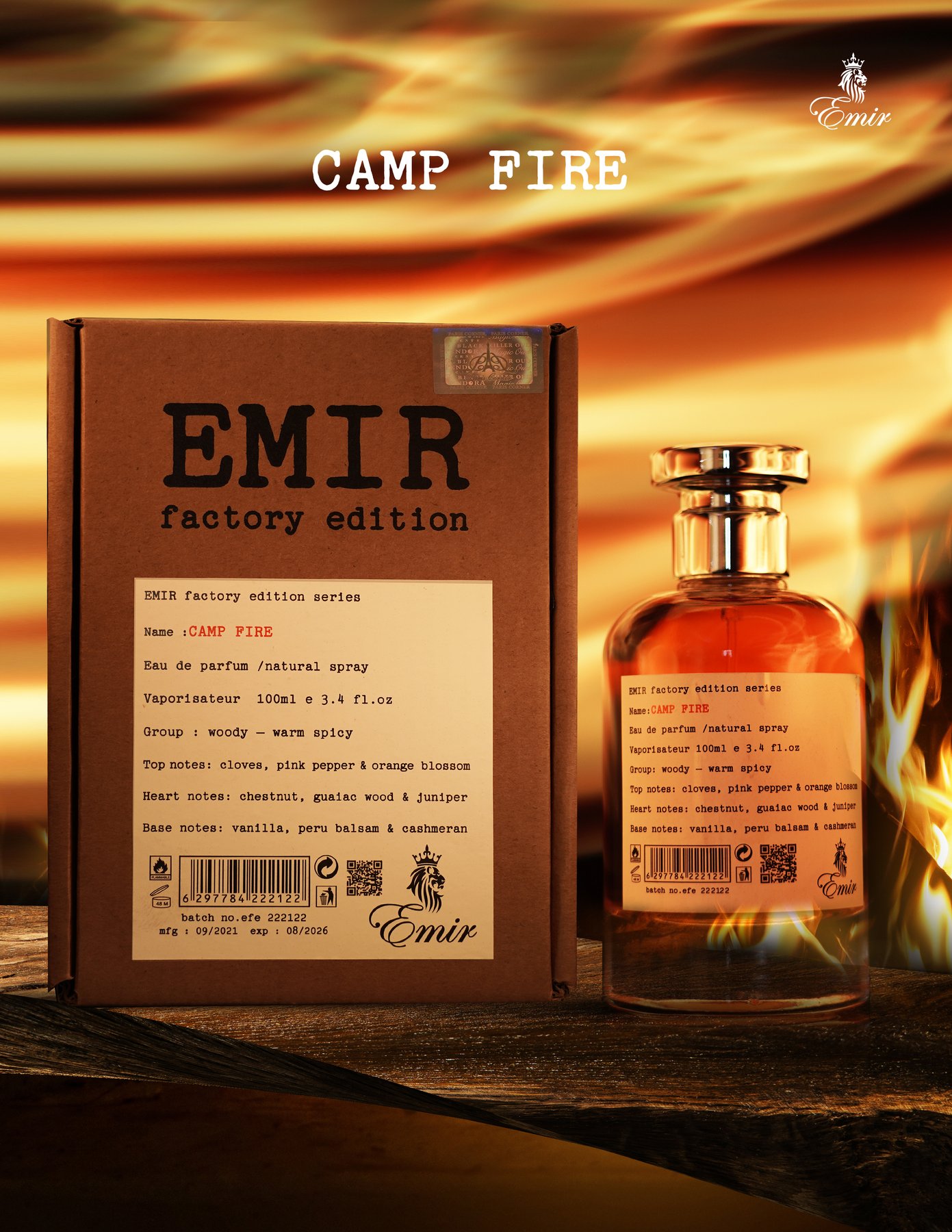 Emir Camp Fire Factory Edition perfume (by the fireplace dupe