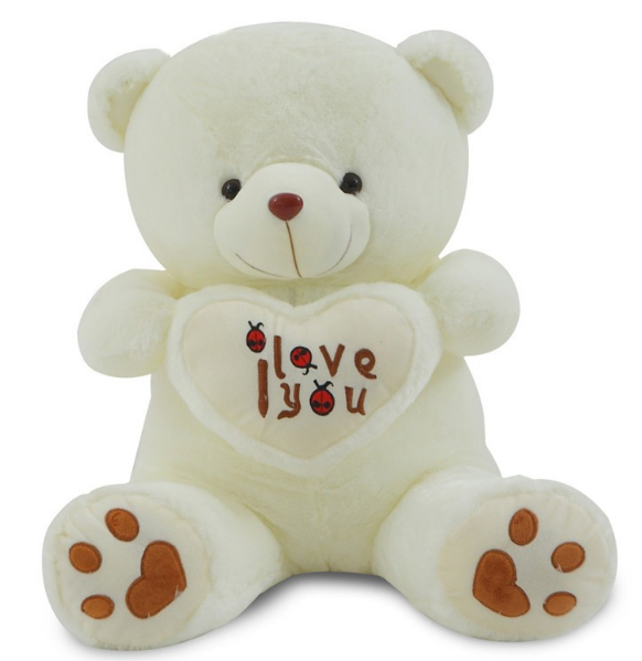【Trick or Treat Alliance Mall】50/70 I Love You Teddy Bear Large Stuffed Plush Holding LOVE Heart Gift for Valentine Day Girls' Birthday.