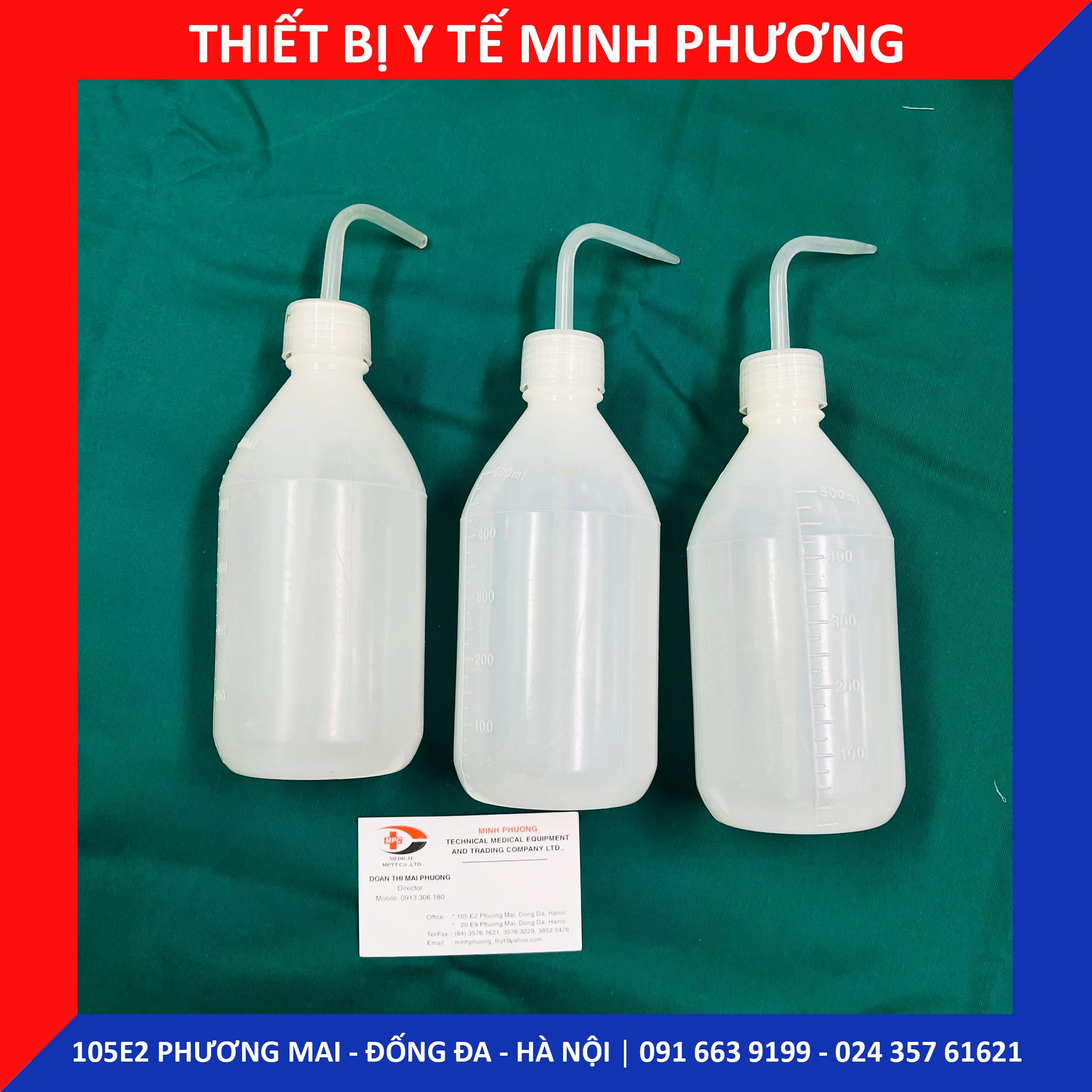 Bình nhựa y tế đựng cồn có vòi 500ml