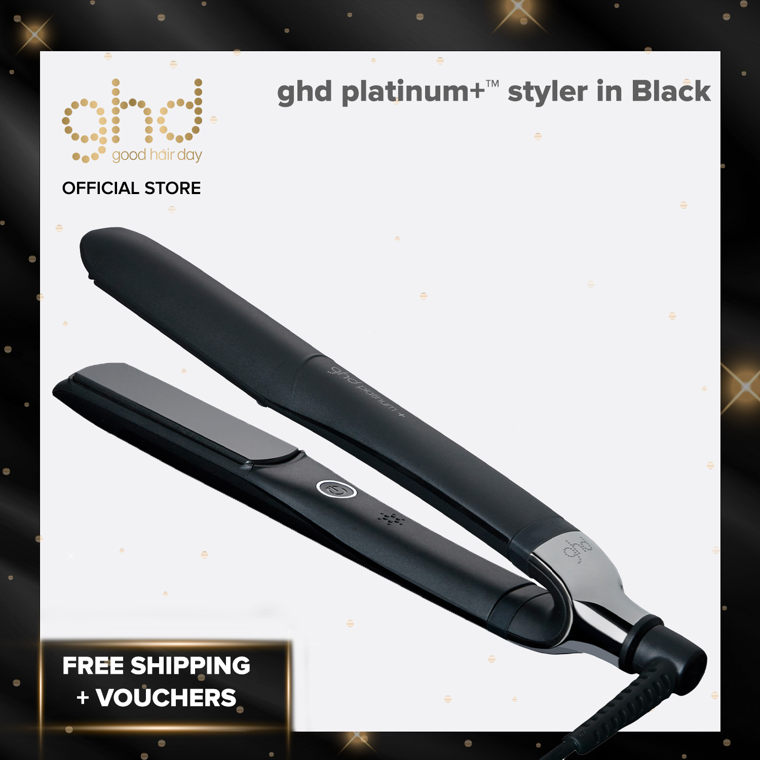GHD Platinum+ black styler, OFICIAL