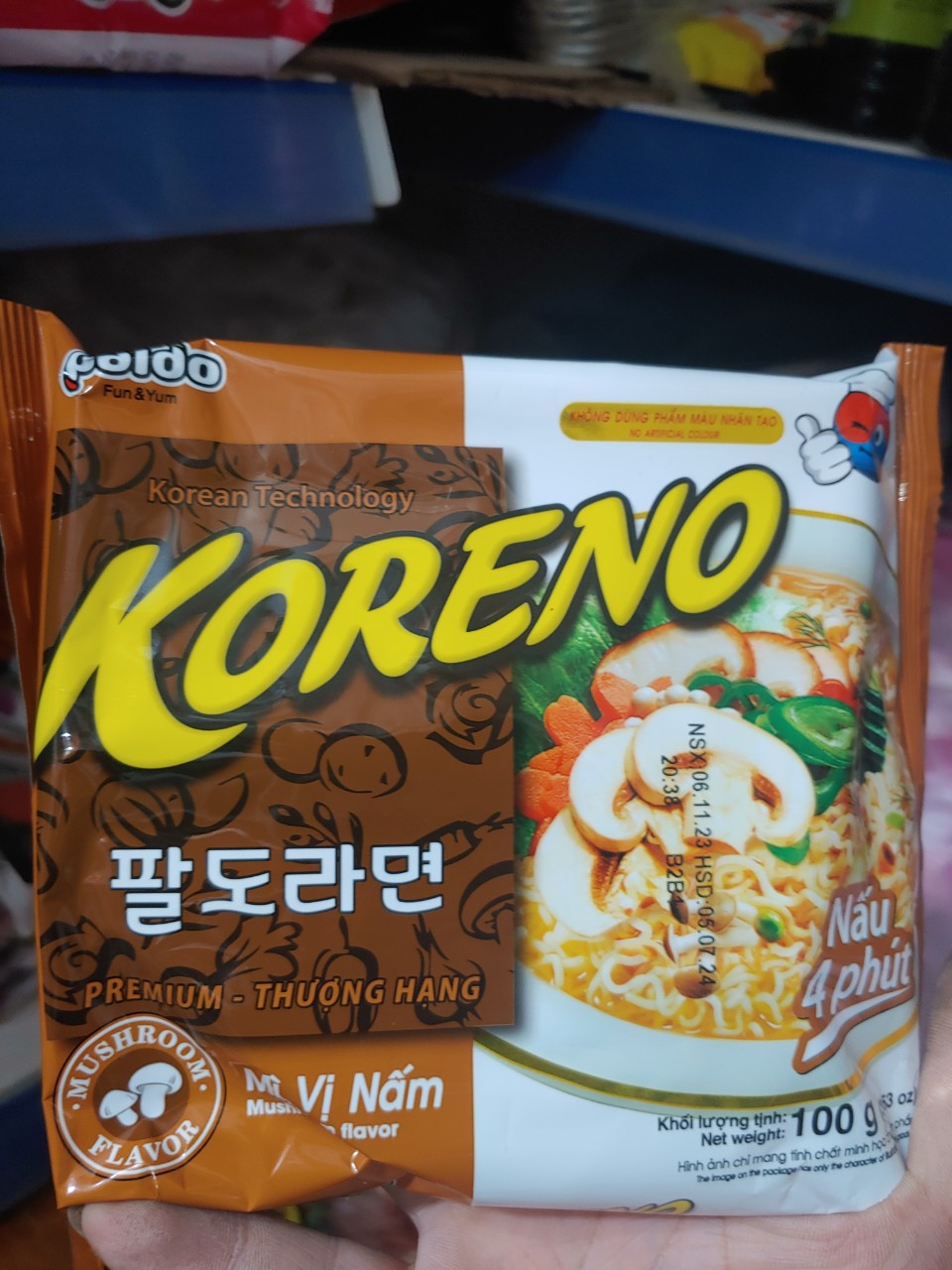 Mì Koreno các loại gói 100g
