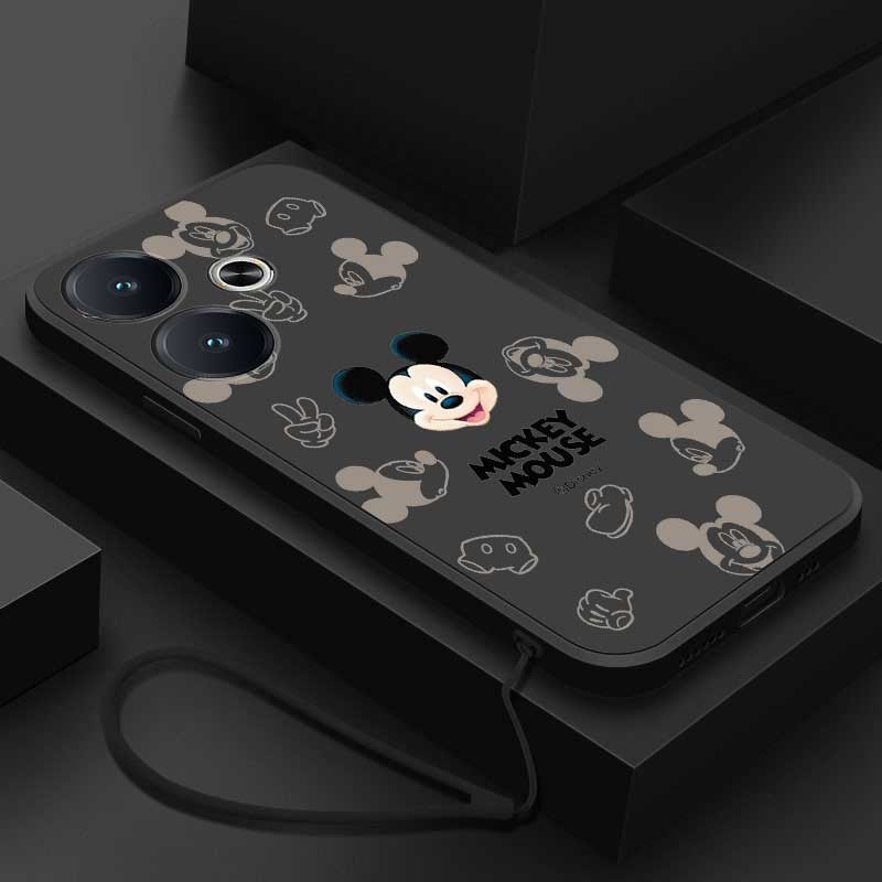 Xiaomi Redmi 13 redmi13 12 Casing Mickey Family Mobile Case Cute Mouse Silicon Liquid Rubber Cover. 