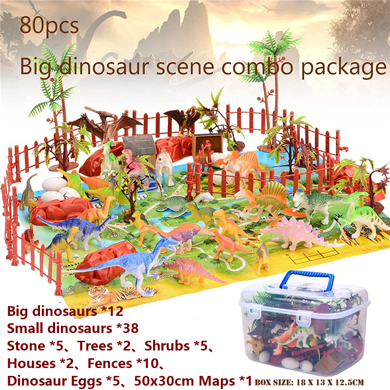 80 PCS Dinosaur ToysDino Ranch Dino Ranch ToysDinosaur