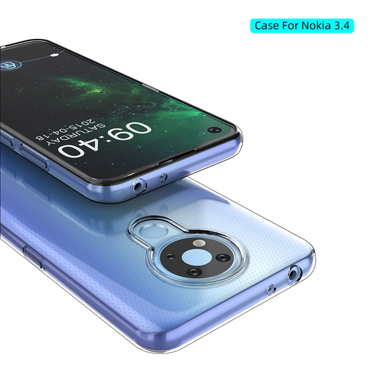 Ốp dẻo trong suốt cho Nokia 3.4 (Hàng loại A)