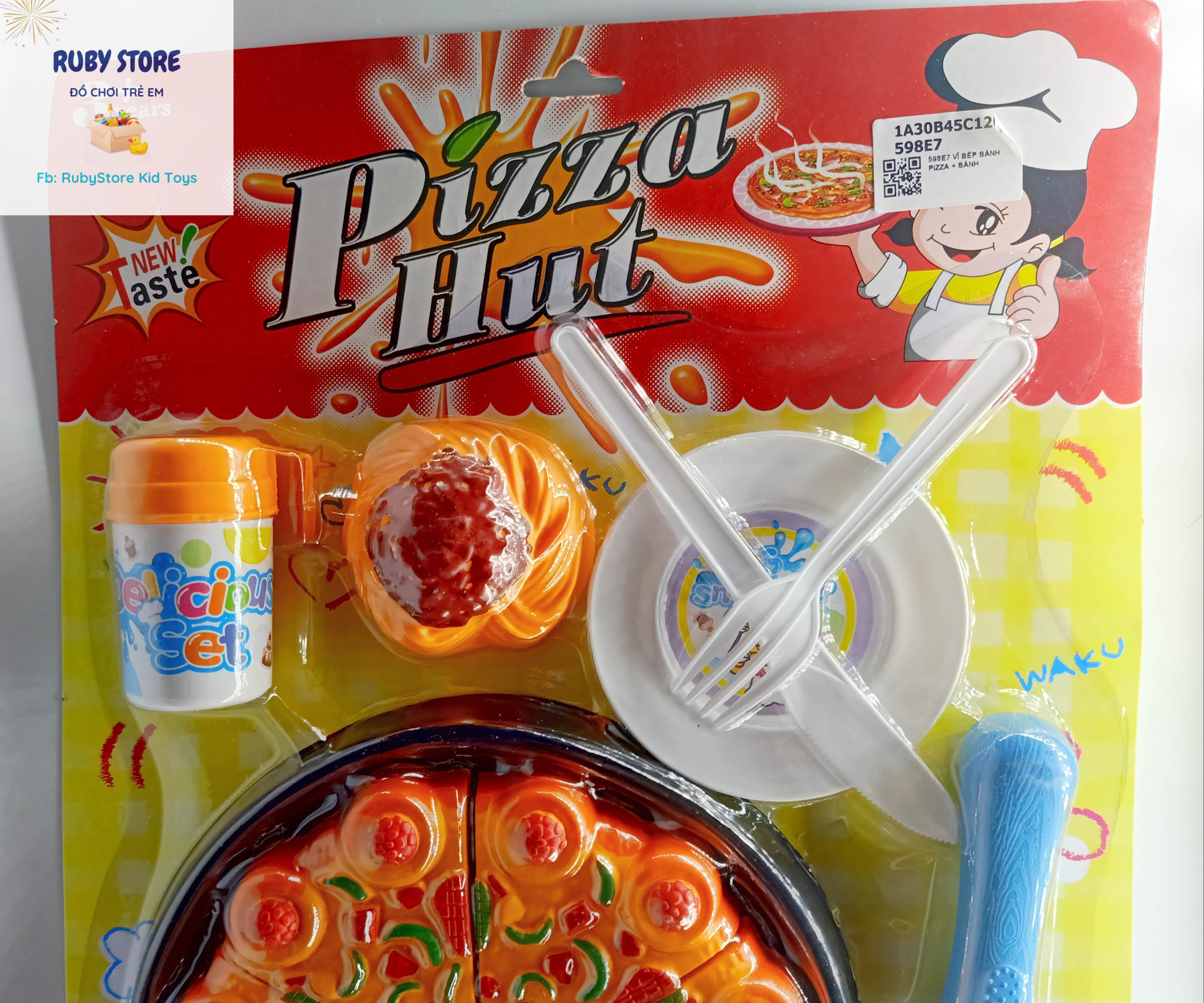 VỈ ĐỒ CHƠI BÁNH PIZZA, BÁNH NGỌT