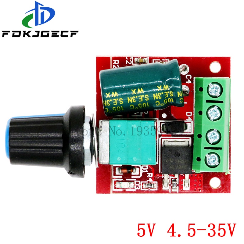 Mini dc-dc 4.5v-35v 5a 90w pwm dc motor speed controller module speed regulator control adjust board switch 12v 24v pn35 integrated circuit