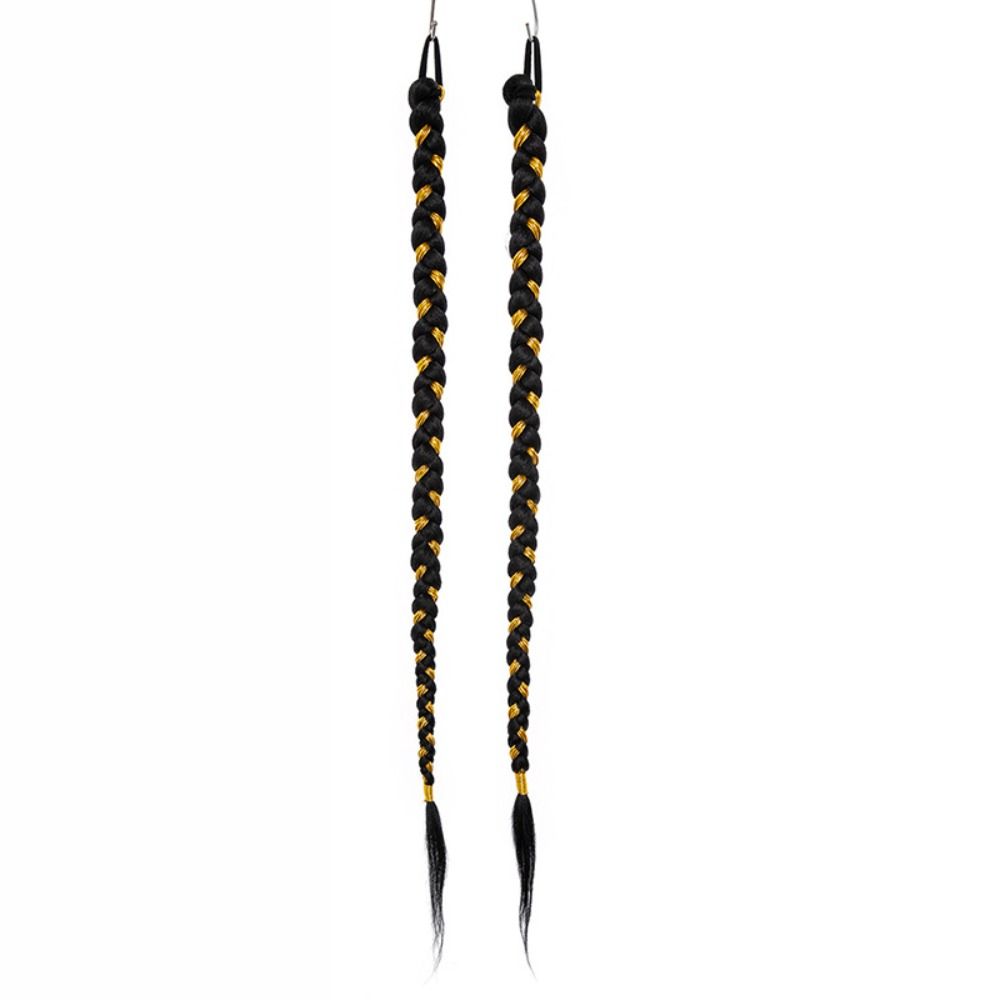 WIAM Thời trang Hàng ngày Bạc Phụ nữ Nữ Tự nhiên Sợi chịu nhiệt Vòng tóc dreadlocks Phụ kiện tóc Tóc tết đuôi ngựa đôi Tóc Giả bện xoắn Tóc giả đuôi ngựa tổng hợp Tóc Giả bện đấm bốc Đuôi ngựa bong bóng đèn lồng